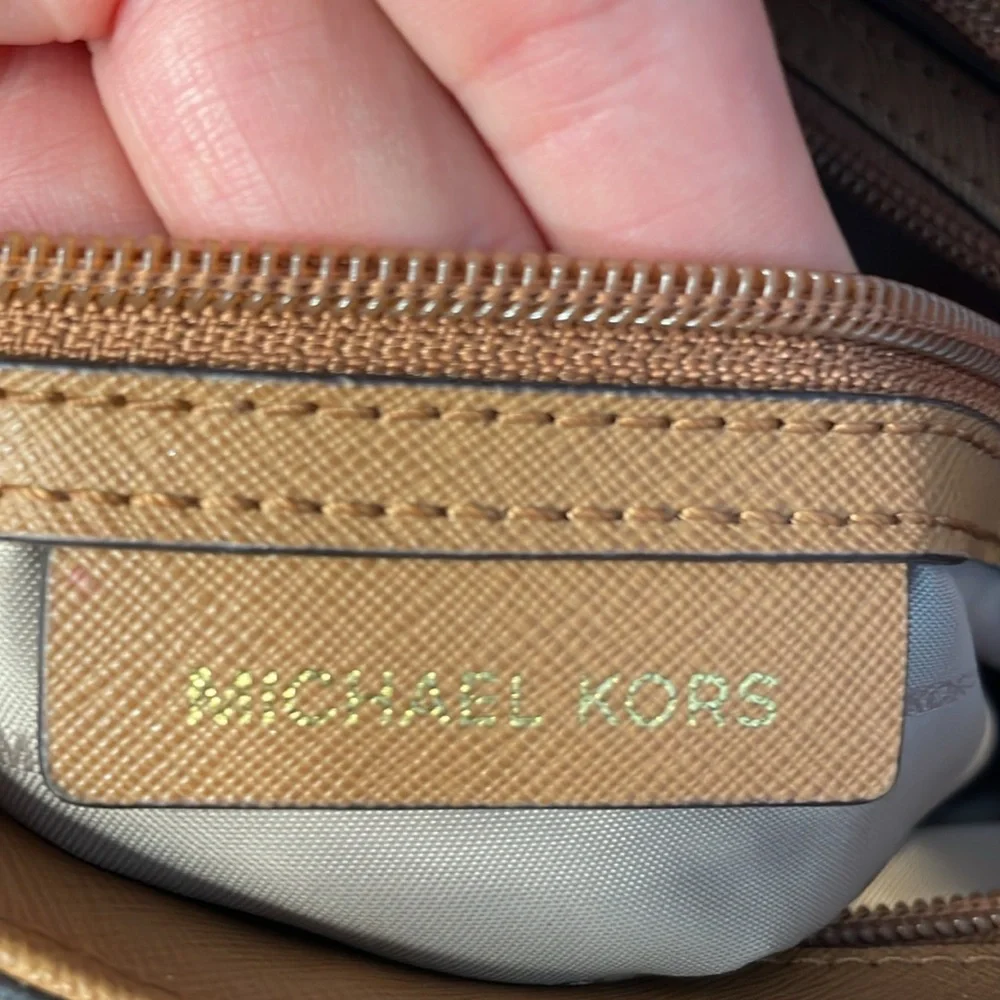 MICHAEL KORS SIGNATURE MK MEDIUM SIZE MORGAN MESSENGER CROSSBODY BAG VANILLA